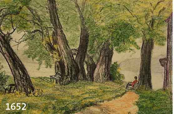 Spiro, Eugen, 1874 Breslau-1972 New York, Am Chiemsee, Farbkreidezeichnung, re. u. sign. und dat. 60, ca. 21 x 30 cm, PP, u.Gl., R.