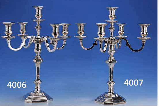 KERZENLEUCHTER, ITALIEN, 60/70ER JAHRE, 800ER SILBER, FRÜHBAROCKSTIL, 5-ARMIG, GEW. CA. 2730 G, H. CA. 47.5 CM