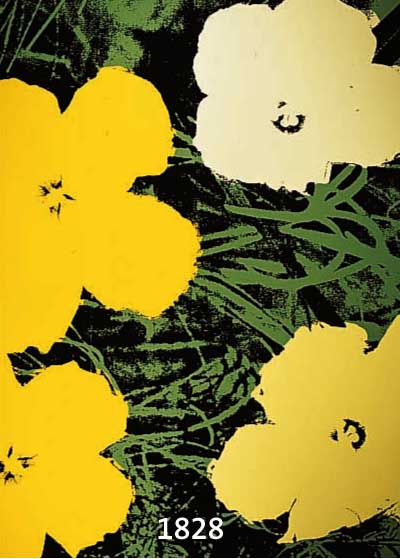 WARHOL, ANDY, 1928-1987, FLOWERS, FARB- SIEBDRUCK AUS DER EDITION SUNDAY B. MORNING, RÜCKSEITIG SO GESTEMPELT UND MIT DEM STEMPEL: FILLIN YOUR ...