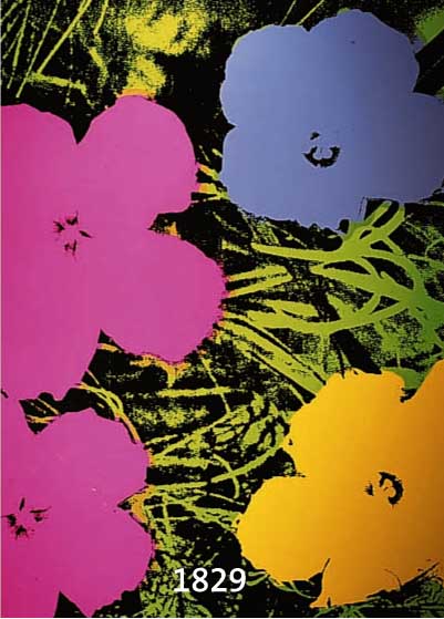 WARHOL, ANDY, 1928-1987, FLOWERS, FARB- SIEBDRUCK AUS DER EDITION SUNDAY B. MORNING, RÜCKSEITIG SO GESTEMPELT UND MIT DEM STEMPEL: FILLIN YOUR ...