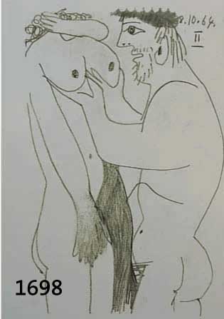 PICASSO, PABLO, 1881-1973, LITHOGRAPHIE AUS LE GOUT DE BONHEUR, HANDPRESSENDRUCK AUF BÜTTEN UNTER AUFSICHT PICASSOS, ED. DIETZ SCHÜNEMANN BREMEN ...