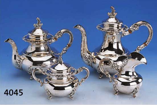 4-TEIL. KAFFEE- UND TEESERVICE, DEUTSCH, UM 1900/10, MODELL ALT HEIDELBERG, 925ER SILBER, CA. 1750 G, BEST. AUS: KAFFEE- KANNE, TEEKANNE, ...
