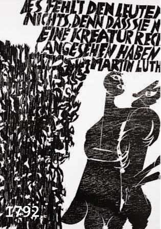 GRIESHABER, HAP, HOLZSCHNITT 1964, DER ER- ZÄHLER, HANDSIGNIERT, 28 X 21 CM, DABEI: ES FEHLT DEN LEUTEN, HOLZSCHNITT 1963, 40 X 27 CM , PP