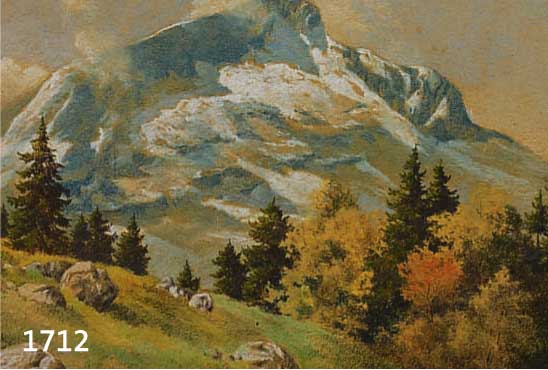 RETTIG, HEINRICH, 1859 BRESLAU-1921 MÜNCHEN, GOUACHE/KARTON, ALPSPITZE BEI GARMISCH, 29,5X40CM, UNTEN LINKS SIGN. UG VON HR. KNOFE/MANNHEIM, ...