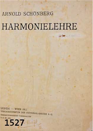 ARNOLD SCHÖNBERG: HARMONIELEHRE, VERLAG- WESEN DER UNIVERSALEDITION AG LEIPZIG WIEN 1911, ERSTAUSGABE, 475 SEITEN, PAPIEREINBAND STARK BESCH., ...