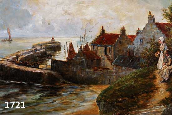 UNBEKANNTER KÜNSTLER, ANFANG 20. JH. BLICK AUF DEN HAFEN, ÖL/LWD., UNSIGNIERT, 41 X 68 CM