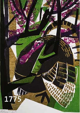 FRIEDRICH, HEINZ, GEB. 1924 SCHWETZINGEN, FRÜHLING, FARBHOLZSCHNITT, HANDSIGN. UND DAT. 88, BETITELT UND BEZ.: E.A., CA. 56 X 43 CM