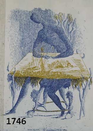 ZIMMERMANN, MAC, GEB. 1912 STETTIN, FARBRADIERUNG VON 1974, HANDSIGN., DAT., NUM. 78/80, IN DER PLATTE SPIEGELSCHRIFT- LICH BETITELT, CA. 22 X ...