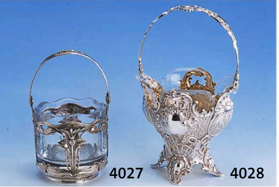 ZUCKERKORB, FRANKREICH UM 1870/80, 800ER SILBER, HENRI MAAS, AUF 4 VOLUTEN- FÜßCHEN BAUT SICH DER GEBAUCHTE KÖRPER MIT DURCHBRUCHARBEIT UND ...