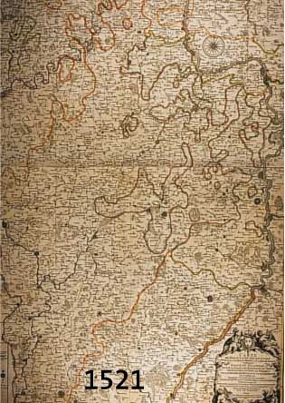 KUPFERSTICHKARTE VON SANSON/JAILLOT, 1696, CARTE DES PAIS SITUEZ ENTRE LA MOSELLE, LA SARRE, LE RHIN ET LA BASSE ALSACE, MIT GRENZ- KOLORIT, ...