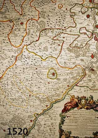KUPFERSTICHKARTE VON PIERRE MORTIER, AMSTERDAM UM 1690, CARTE PARTICULIERE DES PAYS QUI ONT SITUEZ ENTRE LE RHEIN, LA SARRE, LA MOSELLE ET LA BASSE ...