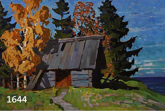 KAIGORODOFF, ANATOL, GEB. 1878 ST. PETERSBURG, HÜTTE AN DER KÜSTE, GOUACHE/PAPIER, RE. U. SIGN. UND DAT. 29, CA. 37 X 49 CM