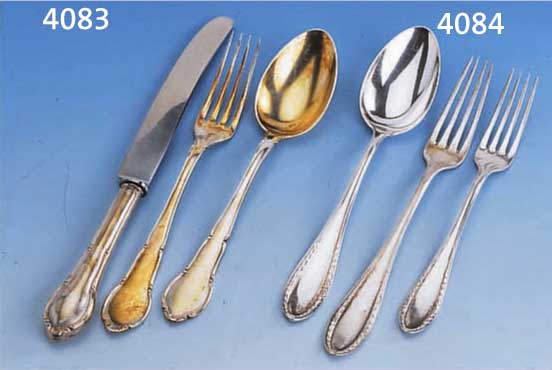 14 GABELN UND 11 LÖFFEL, DEUTSCH, 800ER SILBER, HUGO BÖHM, SCHWÄBISCH-GMÜND, UM 1900, CA. 1250 G