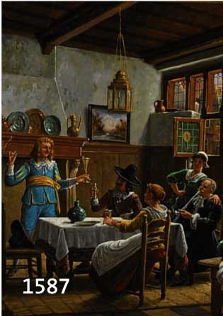 GIESSEL, WILHELM F., ANFANG 20. JH., WIEN, GASTHAUSRUNDE, ÖL/LWD., RECHTS UNTEN SIGNIERT, 51 X 41 CM, R.