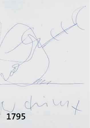 LÜPPERTZ, MARKUS, PROF., GEB. 1941, KUGELSCHREIBERZEICHNUNG, HANDSIGNIERT, CA. 29.5 X 24 CM, LEICHTE KNICKSTELLE