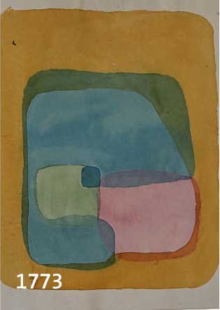 BISSIER, JULIUS (JULES), 1893-1965, KOMPOSITION, AQUARELL AUF PAPIER, AUF KARTON AUFGEZOGEN, LI. U. SIGN. UND DAT. 24. NOV. 63, BLATTGR. CA. 15.5 ...