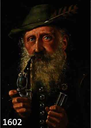 RECKNAGEL, THEODOR, MÜNCHENER GENREMALER DES 19./20. JH., NACHGEWIESEN NOCH UM 1930, JÄGER MIT PFEIFE, ÖL/HOLZ, SIGN., 18 X 14 CM