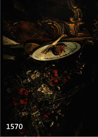 UNBEKANNTER MALER, WOHL BELGIEN, UM 1910-20, REICHES STILLEBEN MIT WIESEN- BLUMEN, FÄCHER UND TELLER AUF KONSOLE, DANEBEN PROGRAMM DER OPER ...