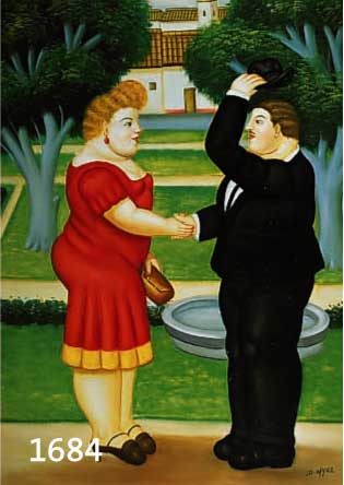 EPPLE, D., ZEITGEN. KÜNSTLER AUS HAITI, HOMMEGE A BOTERO, ÖL/LWD, RE. U. SIGN., CA. 92 X 62 CM, R.