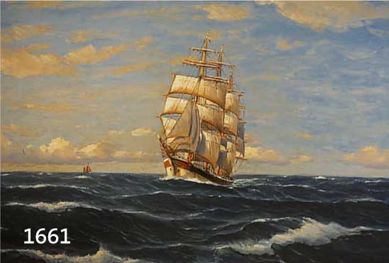 FRÄNCIS-KLÜSING, (EIGENTL. MARTIN FRANZ GLÜ- SING), 1885-1956 HAMBURG, SEGELSCHLIFF MIT VOLLER TAKELAGE AUF RUHIGER SEE, ÖL/LWD, RE. U. SIGN., ...