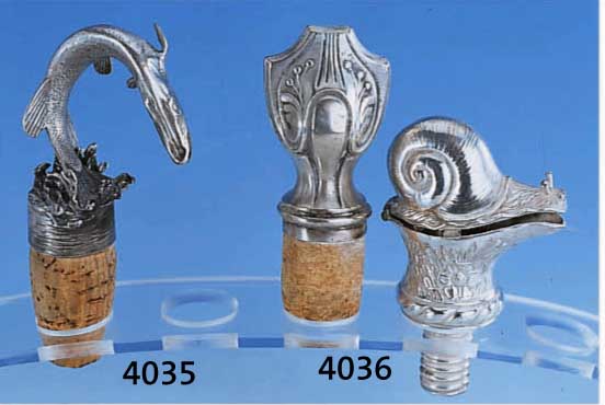 KONVOLUT ZIERKORKEN UND AUSGIEßER, 1 X BRUCKMANN UND SÖHNE, 925ER SILBER, DEUTSCH UM 1900, REINER JUGENDSTIL; 1 X DEUTSCHES REICHSPATENT, ...