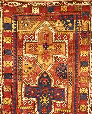 Kazak, Russland,um 1920 ca 190 x 131cm, Ehz 3 Wolle af Wolle.
