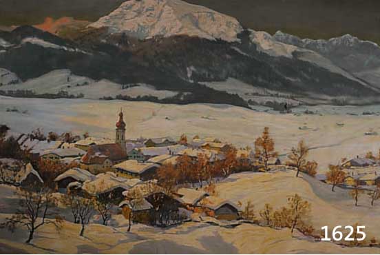BERAN, LEO, 1884-1965, WINTERANSICHT VON REIT IM WINKEL, ÖL/LWD, RE. U. SIGN., CA. 60 X 80 CM, R.