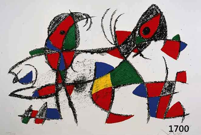MIRO, JOAN, 1893-1983, FARBLITHOGRAPHIE, HANDSIGNIERT UND NUM. XLVII/LXXX, BLATTGR. CA. 44.5 X 61.5 CM
