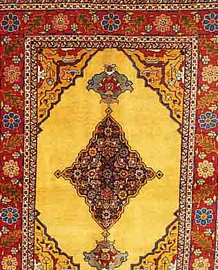 TÄbriz,Persien ca 192 x 139 cm..Flor Wolle. Ehz 3.(l.Mottenfraß).Ca 60 Jahre.