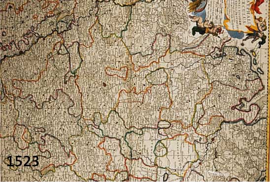 Konvolut von 3 Blatt Westfalen, 1.) Kolor. Kupferstichk. v. N. Visscher Amsterdam, ca. 1680, mit Titelkartusche umgeben von Figurenstaffage li. o. ...