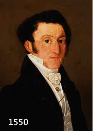BIEDERMEIERKÜNSTLER A.B. VON 1838, SORGFÄL- TIG AUSGEFÜHRTES HERRENPORTRÄT DER BIEDERMEI- ER, RÜCKSEITIG AUS KEILRAHMEN ALS "DICHTER UND ...