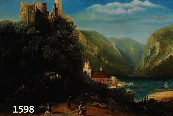 EYRE, L. O. Ä., LANDSCHAFTSMALER DES 19. JH., SCHLOSS SCHÖNBERG AM RHEIN (OBERWESEL), RÜCK- SEITIG BEZEICHNET: "THE CASTLE OF SCHÖNBERG ...