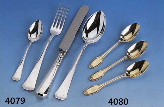 Taufgeschenk, Schweden 1915, 800er Silber, Meistermarke GAD-Gustaf Alfred Dahlgren, MalmÖ, best. aus: Messer, LÖffel, Gabel und KaffeelÖffel, ...