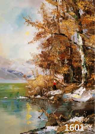 WEBER, K., MITTE 20. JH. ÖL/LWD., SEELANDSCHAFT MIT SPAZIERGÄNGER, 60 X 50 CM, RAHMEN