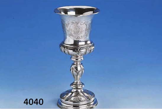 Pokal, 13-lÖt. Silber, 1860/70, Inschrift von 1885, 50-jÄhr. MeisterjubilÄum der Knopf- macherinnung, grav., Fuß gefÜllt, Reste alter ...