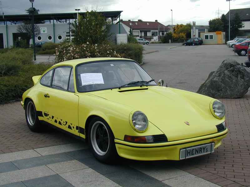 Porsche 911 (bis 08/75) S Modell F, EZ 06/1972 , 154 KW, 2653 ccm, 88459 km (abgelesen), Lederlenkrad, überrollbügel und Domstrebe vo. (Fa. ...