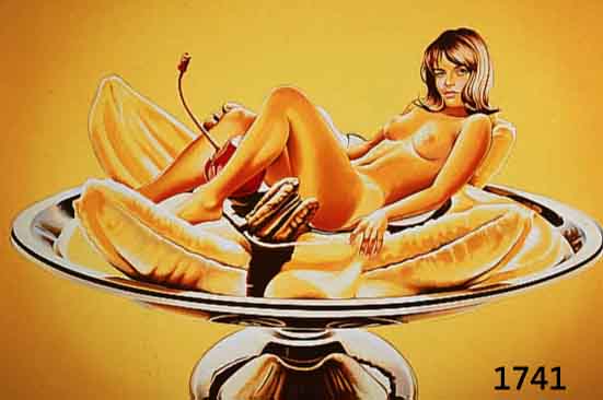 RAMOS, MEL, GEB. 1935, BANANA SPLIT, FARBSIEBDRUCK, HANDSIGN., NUM. HC 11/12, CA. 65 X 75 CM