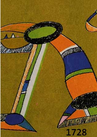 ALT, OTMAR, GEB. 1940, KOMPOSITION, FARB- HOLZSCHNITT AUF JAPANPAPIER VON 1975, HAND- SIGNIERT UND BEZ.: E.A., CA. 21 X 21 CM