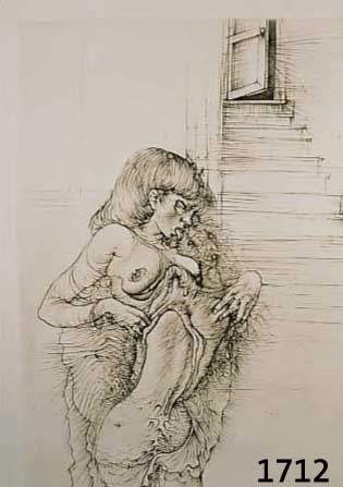 Bellmer, Hans, 1902-1975, Radierung, handsigniert und num. 32/100, rÜckseitig gestempelt und sign. D. Bihl-Bellmer, ca. 40 x 29.5 cm