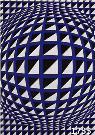 VASARELY, VIKTOR, 1908-1997, TERZ, FARB- SIEBDRUCK, HANDSIGNIERT UND NUM. 193/300, CA. 39.5 X 39.5 CM
