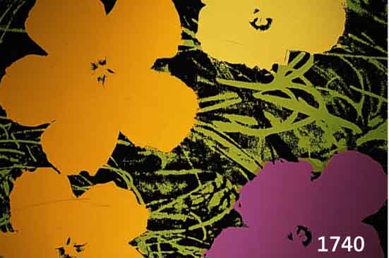 WARHOL, ANDY, 1928-1987, FLOWERS, FARBSIEB- DRUCK AUS DER EDITION SUNDAY B. MORNING, RÜCKSEITIG SO GESTEMPELT UND MIT STEMPEL: FILL IN YOUR OWN ...