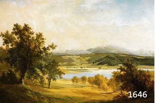 MITTERFELLNER, ANDREAS, 1912 IN HOLZ- KIRCHEN - 1972 IN MÜNCHEN, AM SIM- SEE, ÖL/HARTFASER (RETUSCHENIM HIMMELSBEREICH) ,SIGN. U. RE., ...