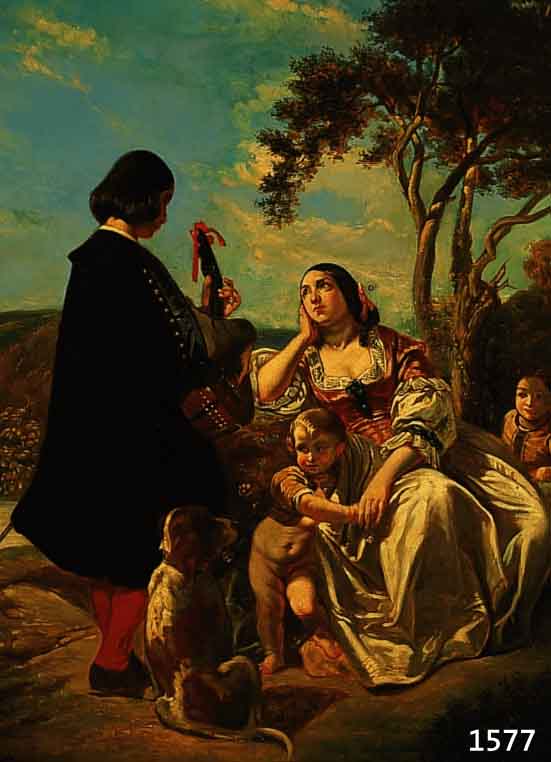 ROQUEPLAN, CAMILLE JOSEPH E., 1800 IN MALLEMORT - 1855 IN PARIS, HISTORIEN-, GENRE-, LANDSCHAFTS- UND MARINEMALER, WAR SCHÜLER VON GROS UND ABEL ...