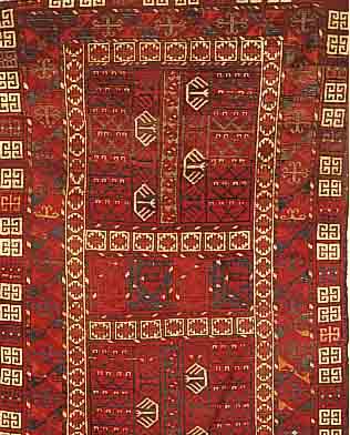 Yomuth, Torkmene, 181 x 116cm, Ehz 3 um 1900.