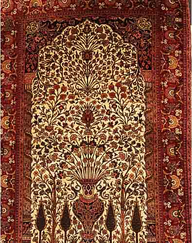 GHOM SEIDE, PERSIEN, CA.10 JAHRE, REINE NATURS EIDE.154 X 105CM, EHZ 2