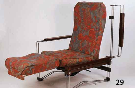 STUHLSESSEL, NORWEGEN, UM 1985, DESIGN, PALISANER, VIELFACH VERSTELLBAR, SIGN., H. CA. 104 CM, SITZH. CA. 55 CM