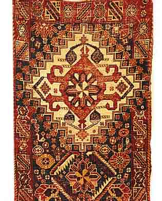 Gashgai Wagireh, Persien, um 1880, Wolle auf Wolle, 105 x 67cm, Ehz 4-5, auf Leinen aufgenÄht