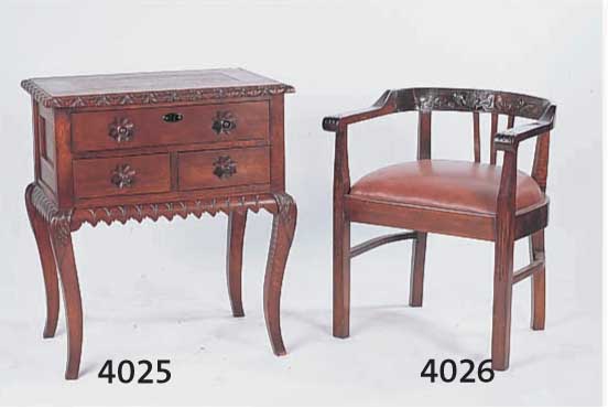 STUHLSESSEL, DEUTSCH, 1900/05, GESTELL BUCHE , SPARSAME SCHNITZEREI, POLSTERUNG LEDER ER- NEUERT, CA. 67X54, SH. CA. 47 CM