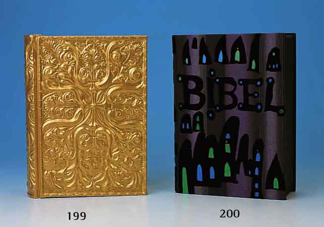 Hundertwasser-Bibel, Pattloch Verlag 1995, gestaltet und illustriert von Friedensreich Hundertwasser (1928-2000), Leineneinband mit ...