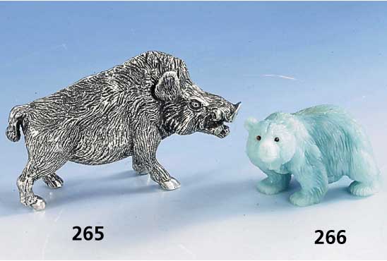 Tischdekoration: Eber, 925er Silber massiv, vollplastisch, naturalist-idealist. Darst., ca. 503 g, L. ca. 10 cm